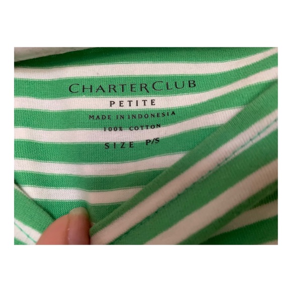 Stylish Striped Green Shirt w/ mid length Sleeves - Picture 3 of 5